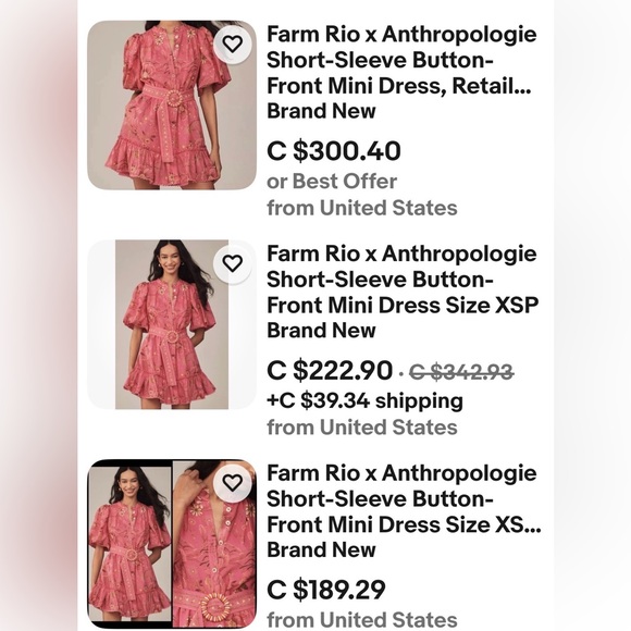 Farm Rio x Anthropologie
Short-Sleeve Button-Front Mini Dress size S. - Picture 2 of 16